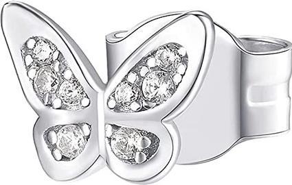Rosato Silver single earrings with zircons Butterfly Storie RZO052R (L)