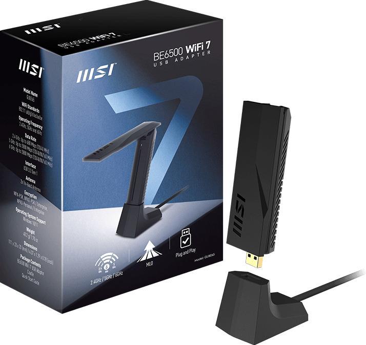 Image du produit MSI BE6500 WiFi7 USB Stick (USB)