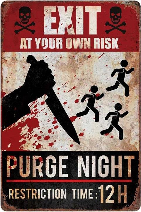 Produktbild Fiesta Purge Night Schild (One Size)