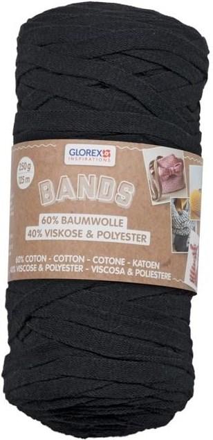 Image du produit Glorex Bandes de macramé en laine 250 g, noir (125 m)