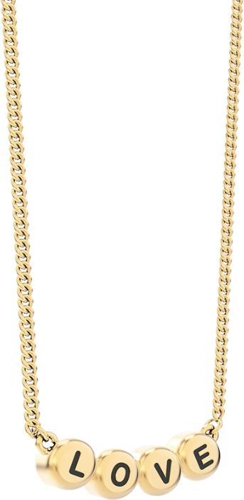 MTM Love Letters Necklace (Messing, 18k Gold, 43 cm)