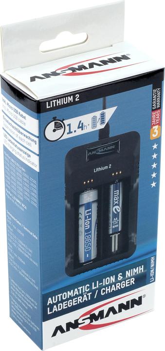 Produktbild Ansmann Lithium 2 (1 Stk., 14500, 18500, 18650, AAA, AA, Ladegerät ohne Akku)