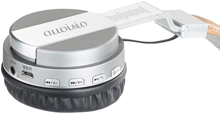 Produktbild Auvisio Faltbarer On-Ear-Kopfhörer mit Bluetooth und Freisprech-Funktion (5 h, Kabellos, Kabelgebunden)