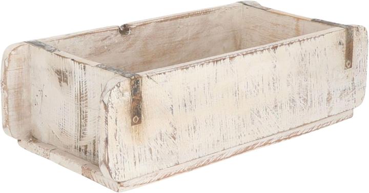 Actual product image Novaliv Holzkiste Vintage Weiss 30 x 15 x 10 cm Alte Ziegelform Holz EIN KAMMER Allzweckkiste aus rec (30 x 15 x 10 cm)