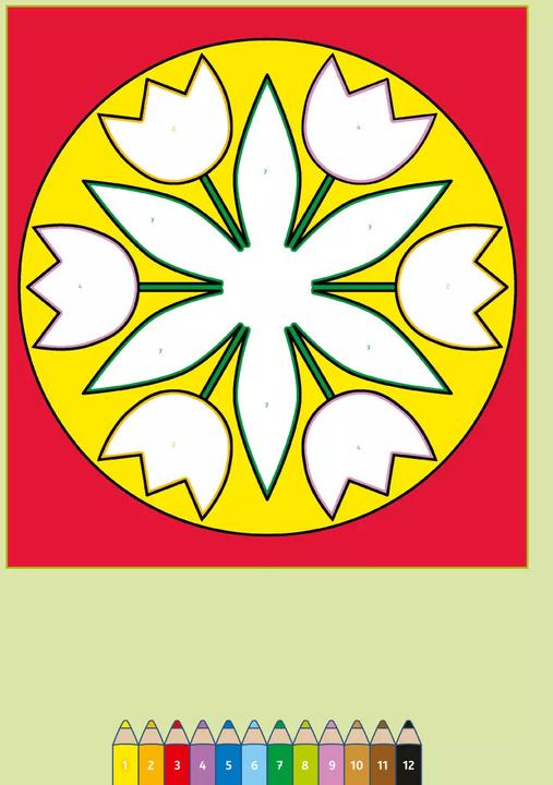 Image du produit Ravensburger Peinture en chiffres à partir de 3 ans Mandalas de Pâques - 24 motifs - livre de coloriage pour