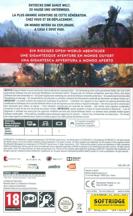 Produktbild Bandai Namco The Witcher 3: Wild Hunt (Switch, DE)