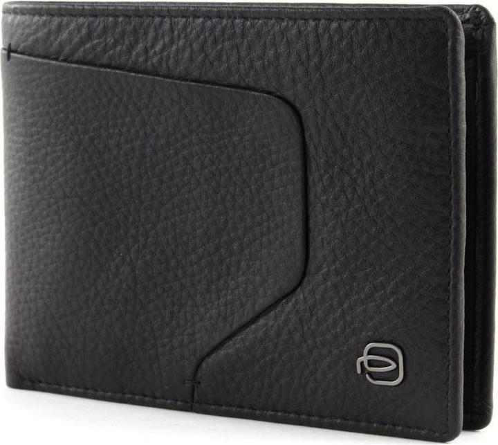 Actual product image Piquadro Akron, Leather Wallet, Black, For Men