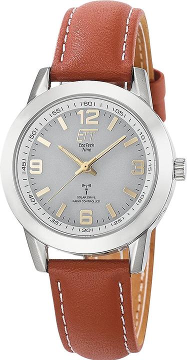 Actual product image ETT ELS-11495-12L Solar drive radio-controlled watch Gobi ladies' watch 34mm 5ATM (Radio-controlled clock, 34 mm)