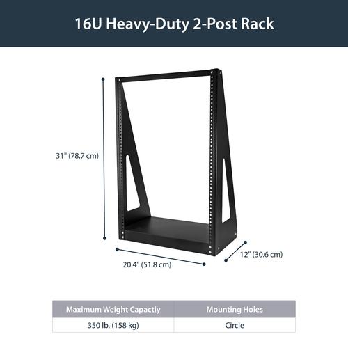 Image du produit StarTech HEAVY DUTY 2-POST RACK - 16U (16 HE, Rack 19 pouces)