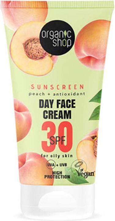 Organic Shop Sunscreen Day Face Cream 30 SPF for Oily Skin 50ml (Sonnencreme, SPF 30, 50 ml)
