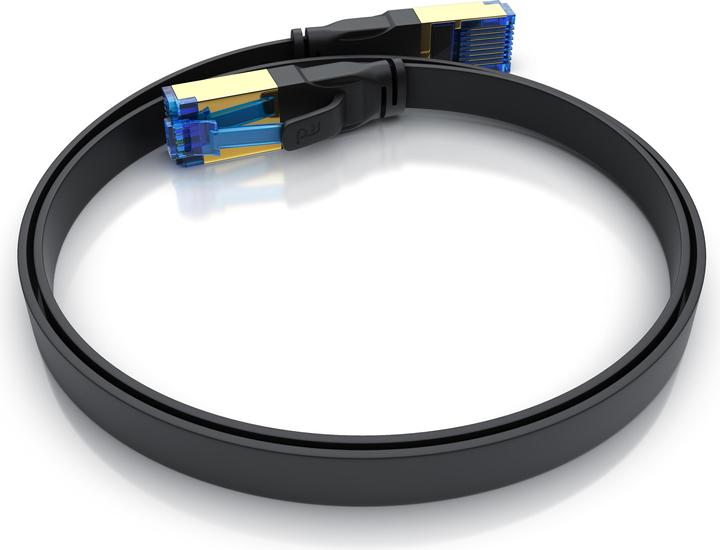 Produktbild Primewire CAT 8.1 Netzwerkkabel Flach - LAN Patchkabel Datenkabel - Flachbandkabel Verlegekabel - Cat 6 Cat 7 (U/FTP, CAT8.1, 0.25 m)