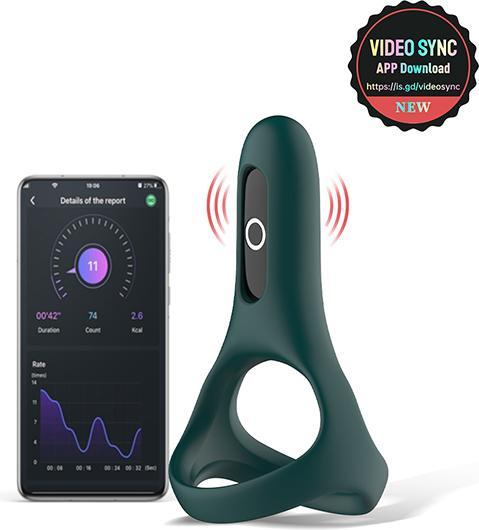 Actual product image Magic Motion Rise Smart Wearable Cockring Green (3.70 cm)
