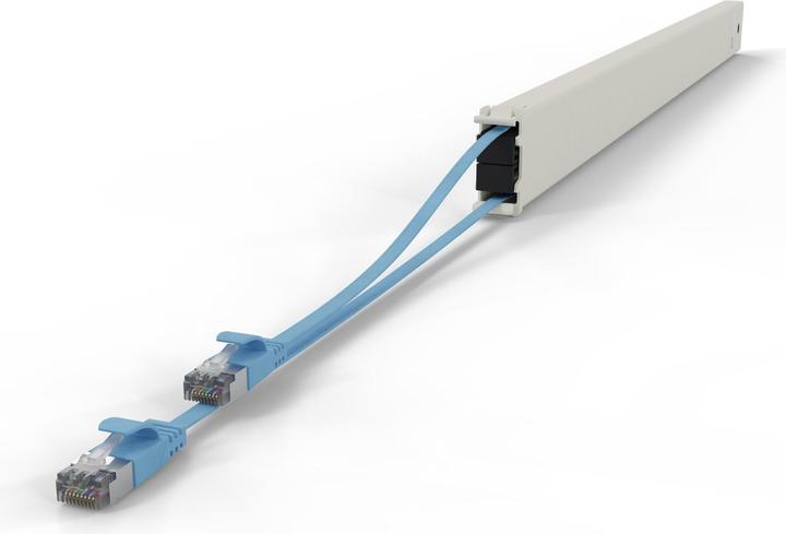 PATCHBOX one / Cassette / 46RU / Cat 6A, STP, 2.5 m, Blau (STP, CAT6a, 2.50 m)