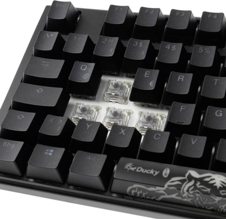 Produktbild Ducky One 3 Classic Black/White Gaming Tastatur, RGB LED - MX-Speed-Silver (DE, Kabelgebunden)