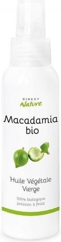Actual product image Direct Nature Virgin vegetable oil from organic macadamia 100ml (100 ml)
