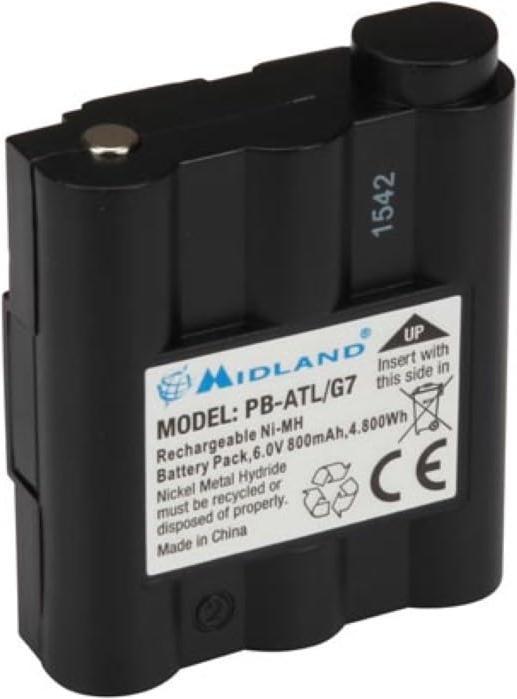 Immagine prodotto Midland PB-ATL/G7 - Batteria/Batteria - Nero - G7 G9 - Nickel Metal Hydride (NiMH) - 800 m