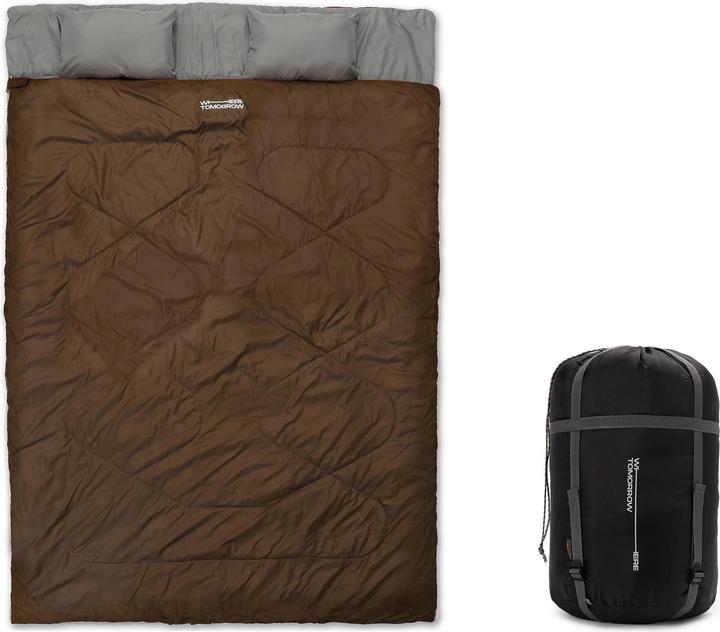 Where Tomorrow Doppelschlafsack Polyester, Braun (190 cm)