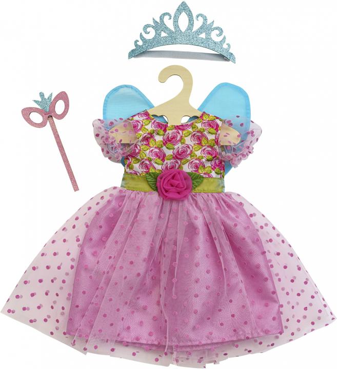 Heless Puppenkleid "Prinzessin Lillifee" mit Glitzerkrone und Augenmaske, 3-teilig, Gr. 35-45 cm
