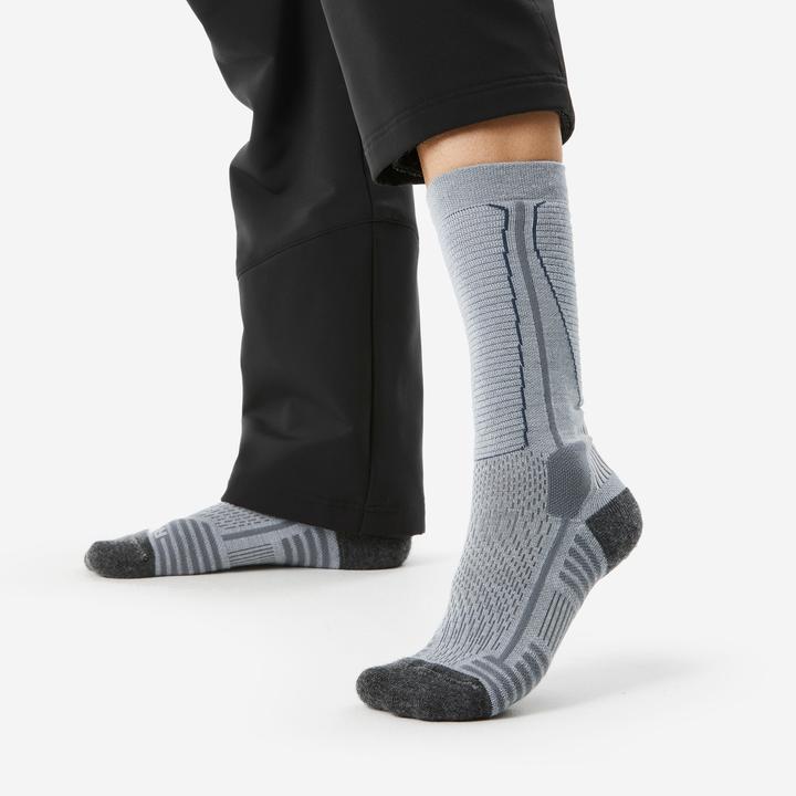 Quechua Wandersocken Damen/Herren warm halbhoch - SH500 Mountain 2 Paar (43, 46)