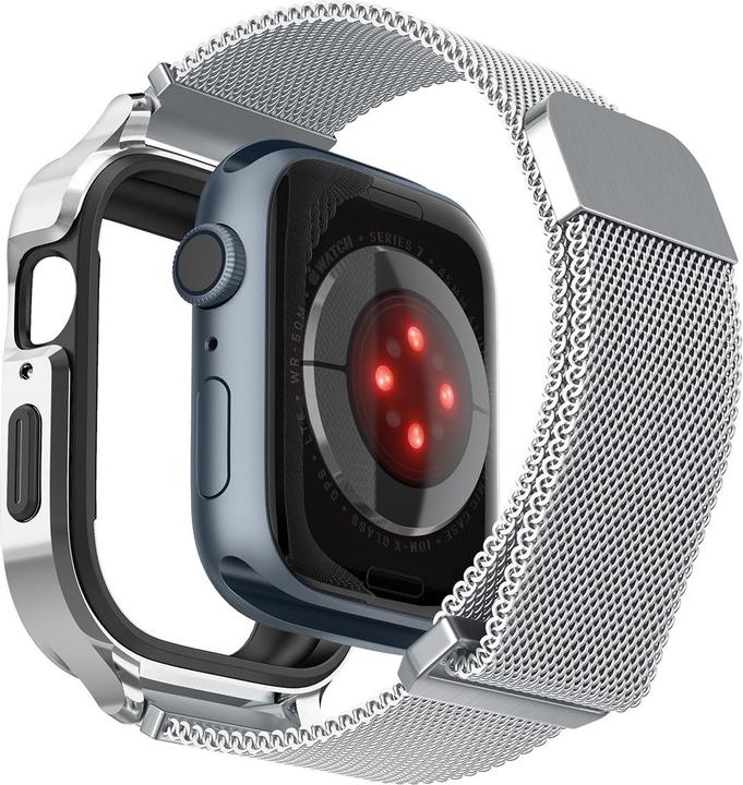Produktbild Spigen METAL FIT?PRO? Apple Watch 4 / 5 / 6 / 7 / 8 / SE (44 / 45 MM) SILVER