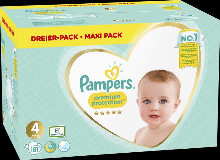 Pampers Premium Protection (Gr. 4, Halbmonatsbox, 81 Stück)