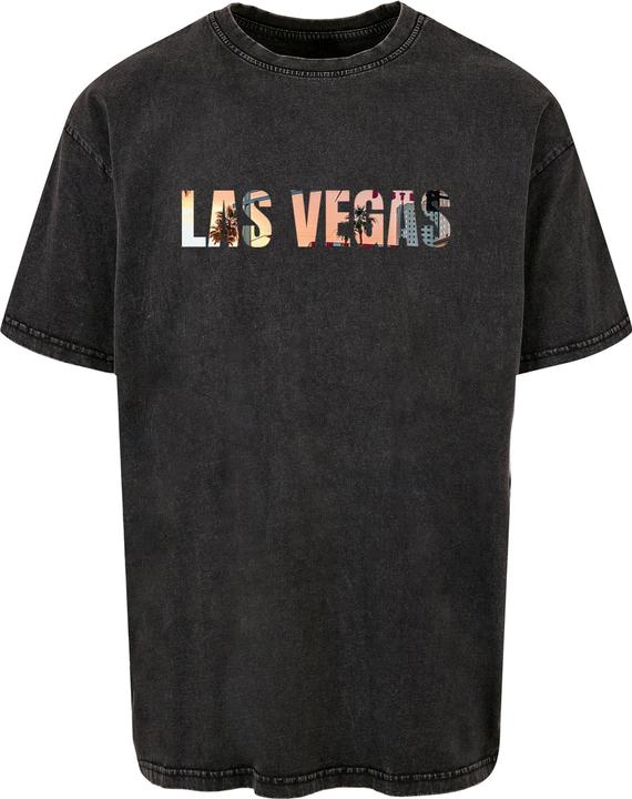Merchcode Las Vegas X Acid Washed Heavy Oversize Tee - 111657 (S)