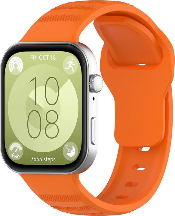 Actual product image Techsuit - Watchband (W050) - Huawei Watch Fit 3 - Orange (Silicone)