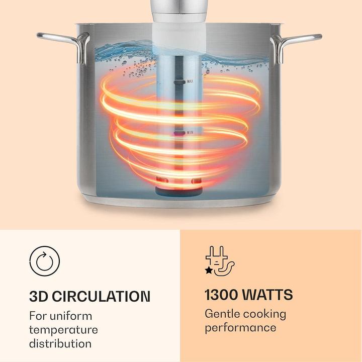 Actual product image Klarstein Quickstick Sous Vide Cooker Silver