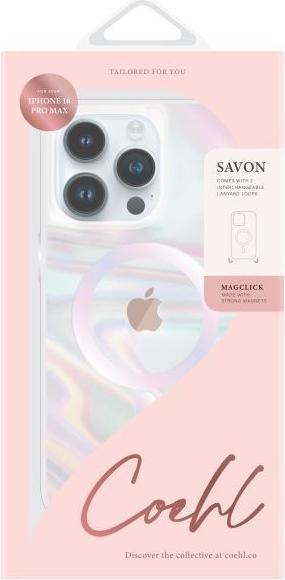 Actual product image Uniq etui Coehl Savon iPhone 16 Pro Max 6.9" Magnetic Charging bubble prism (Apple iPhone 16 Pro Max)