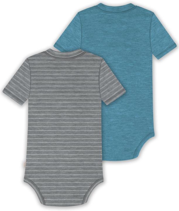 Image du produit Normani Lot de 2 bodies manches courtes bébé mérinos "Tihoi" - 9321 (56)