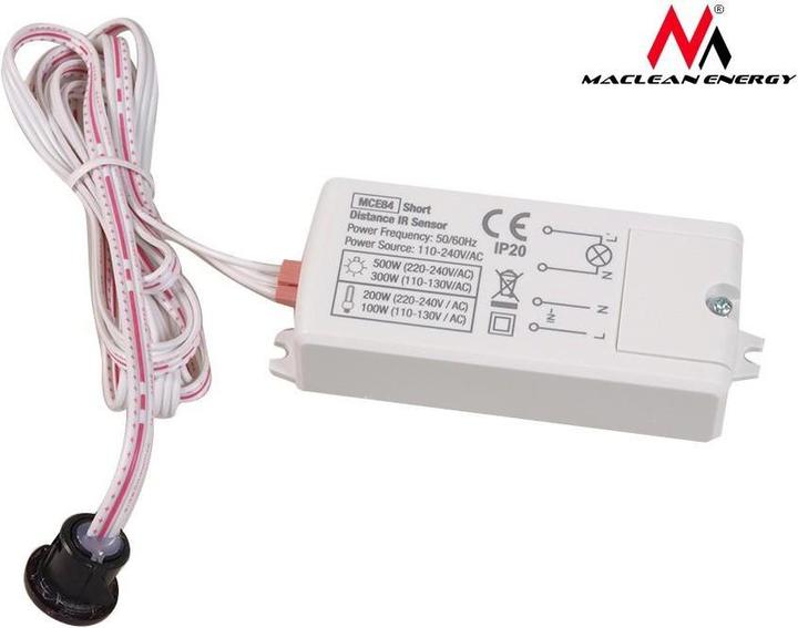 Produktbild Maclean MCE84 IR sensor short distance 5 cm LED lighting IP20 5A automatic light control (0.06 m)