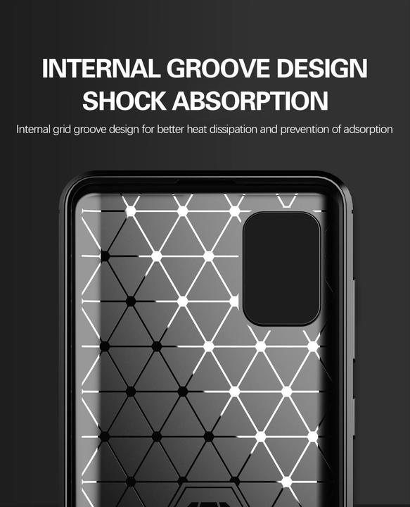 Produktbild Cadorabo TPU Ultra Slim carbon edelstahl Kombi Cover (Samsung Galaxy A31)