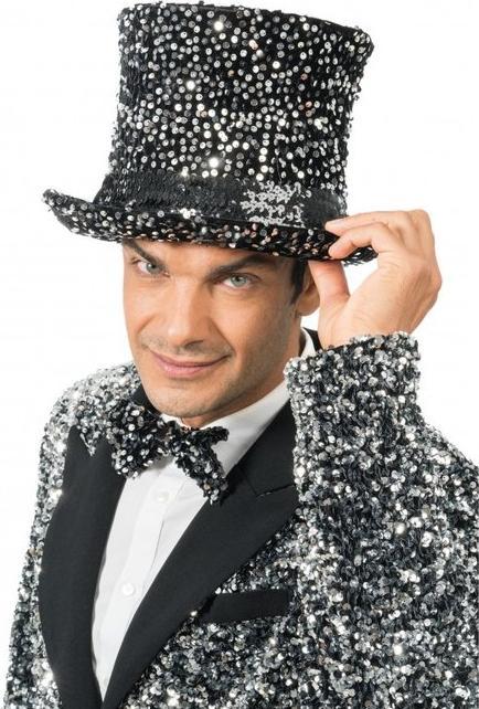 Image du produit Chaks Haut-de-forme à paillettes - Argent