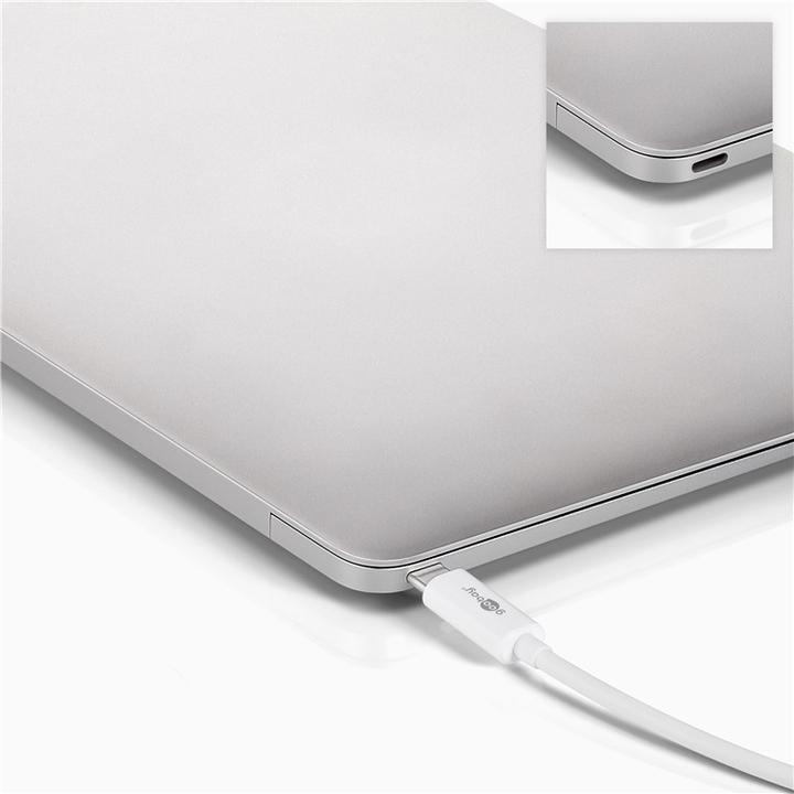 Actual product image Goobay USB-C™ Multiport Adapter HDMI, White, 0.15 m (USB-C, 3 Ports)