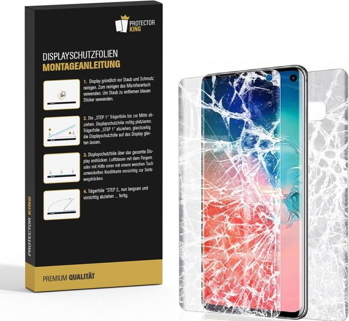 Actual product image Protectorking 6x Panzerfolie Anti-Shock Full Cover HD Klar (6 Piece, Samsung Galaxy S10+)