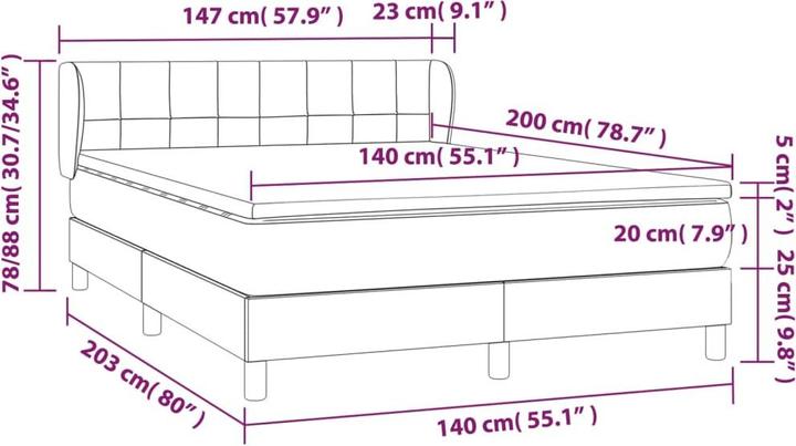 Produktbild VidaXL Larry (140 x 200 cm, 140 x 200 cm)