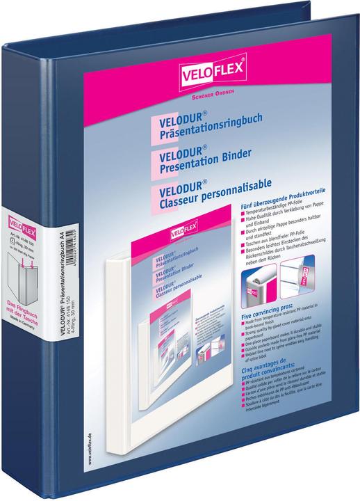 Produktbild Veloflex Präsentationsringbuch 4D-Mechanik VELODUR, A4, Karton PP (A4, 46 mm, 1 Stück)
