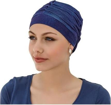 Actual product image Fashy Women's Comfort Turban Without Blue One Size Fits All