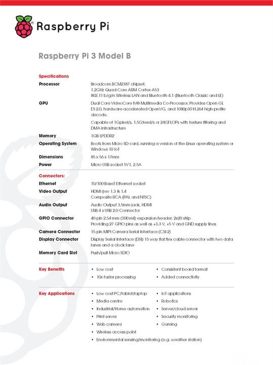Produktbild Raspberry Pi 3 Model B