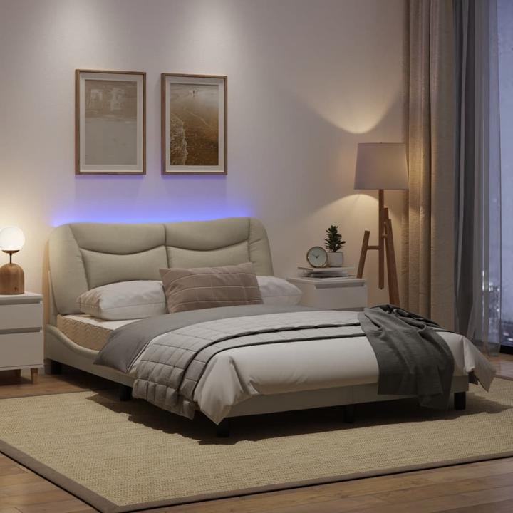 Actual product image VidaXL Bed frame with LED fabric (120 x 200 cm)