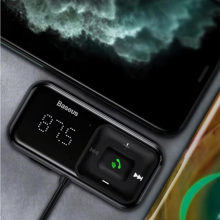 Actual product image Baseus Car Bluetooth MP3 Player T Shaped S-16 Black OS