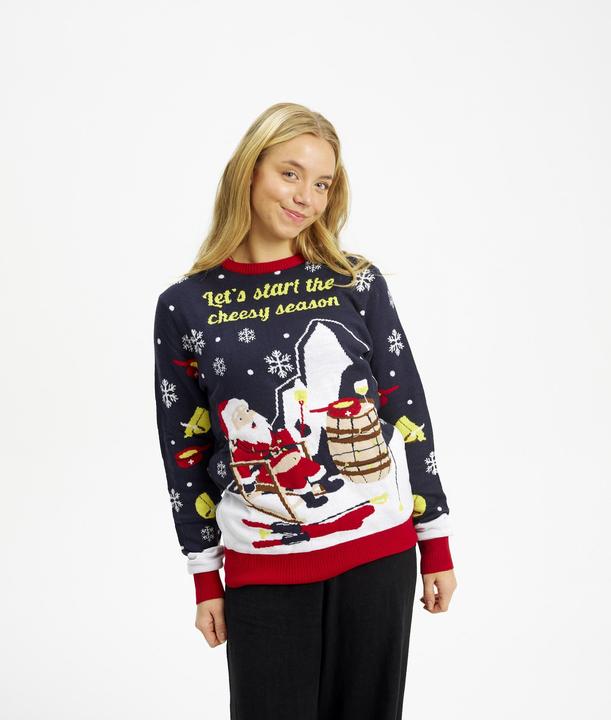 Actual product image Christmas Sweats Let's start the cheesy season Swiss Edition LED Sweater (S)