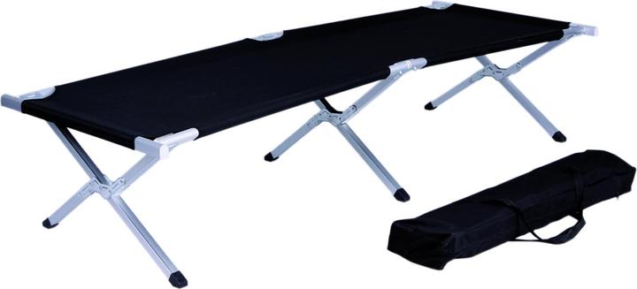Mojawo Camp bed black with steel frame