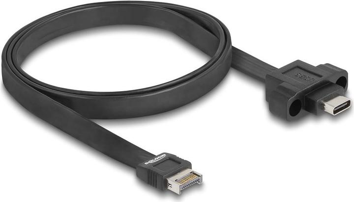 Actual product image Delock USB 10Gbps ribbon cable type-E Key A 20 pin ST > USB-C BU installation 0.75m (0.75 m, USB 3.2 Gen 2)