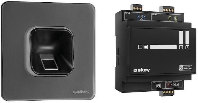 Ekey 203704 Fingerprint Zugangssystem Unterputz, Hutschiene IP54 (Fingerabdruck)
