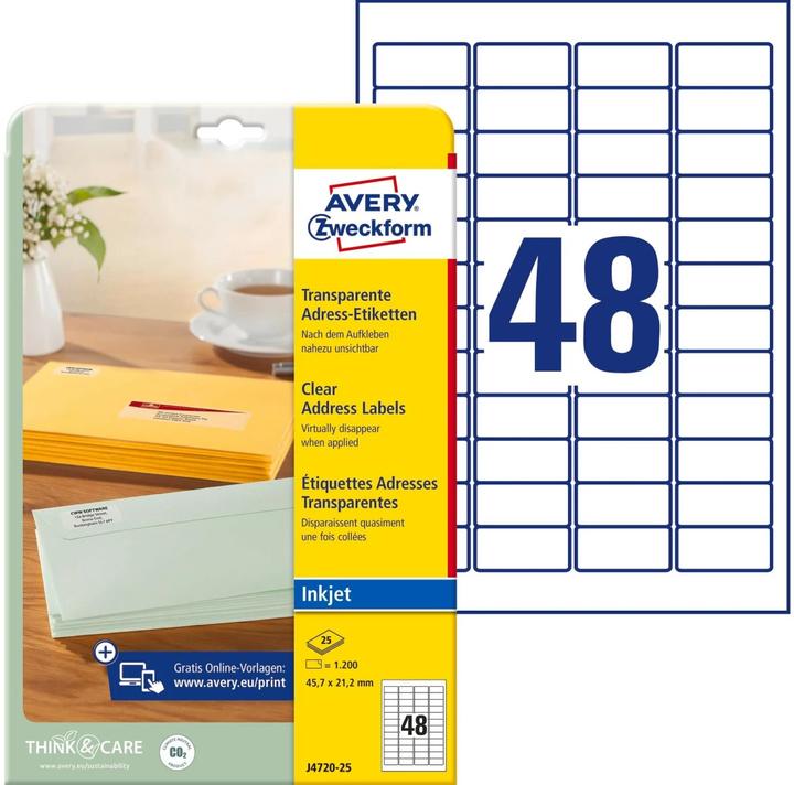 Actual product image Avery Address labels