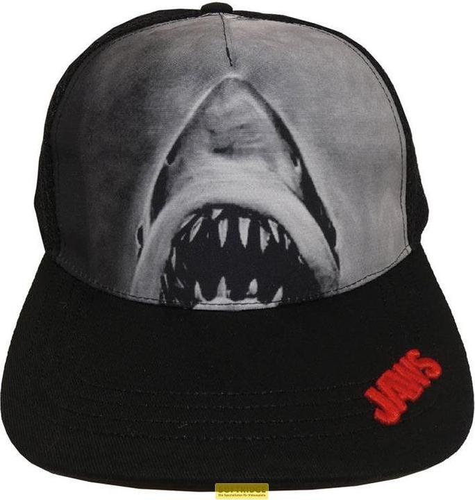 Actual product image Heroes Inc Les Dents de la Mer - Casquette Snapback Noire Impression par sublimation