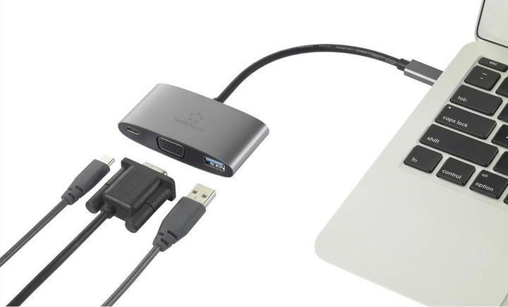 Actual product image Renkforce USB-C®, VGA Adapter (1x USB-C® male - 1x USB-C® female (Power Deliv (USB 3.0, USB, VGA, 15 cm)