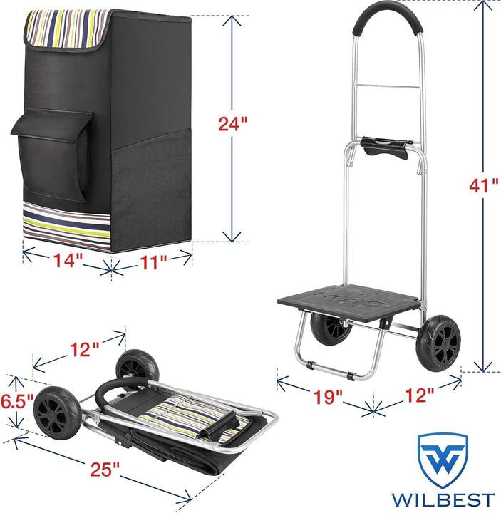 Actual product image Wilbest Klappbarer Einkaufstrolley