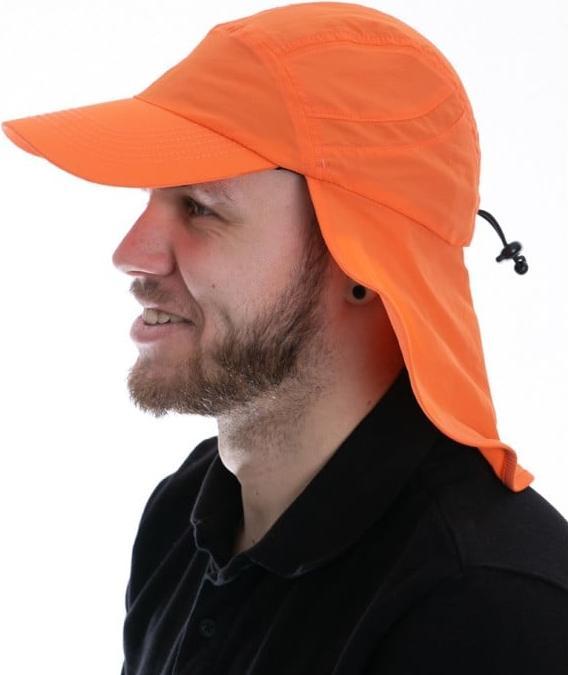 Produktbild IQ-UV UV Schutz Kappe mit Nackenschutz recycelt orange (1 Stk) (One Size)